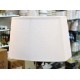 Hard Back Off White Linen Oval Rectangular Lamp Shades - Price is Per Pair