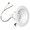 5" Dia. Recessed Can Light Trim with LED Bulb and Socket - White