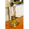 Brass Banker's Style Desk Lamp