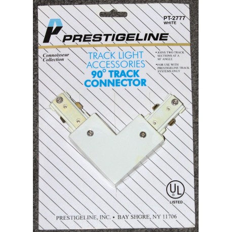 Track Lighting L Connector - Prestigeline - White