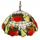 Tiffany Style Pendant with Fruit Decorations 13 1/2" Dia