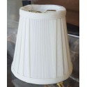 3" x 5" x 4" Clip on White Pleated Silk Shade - Set of 6