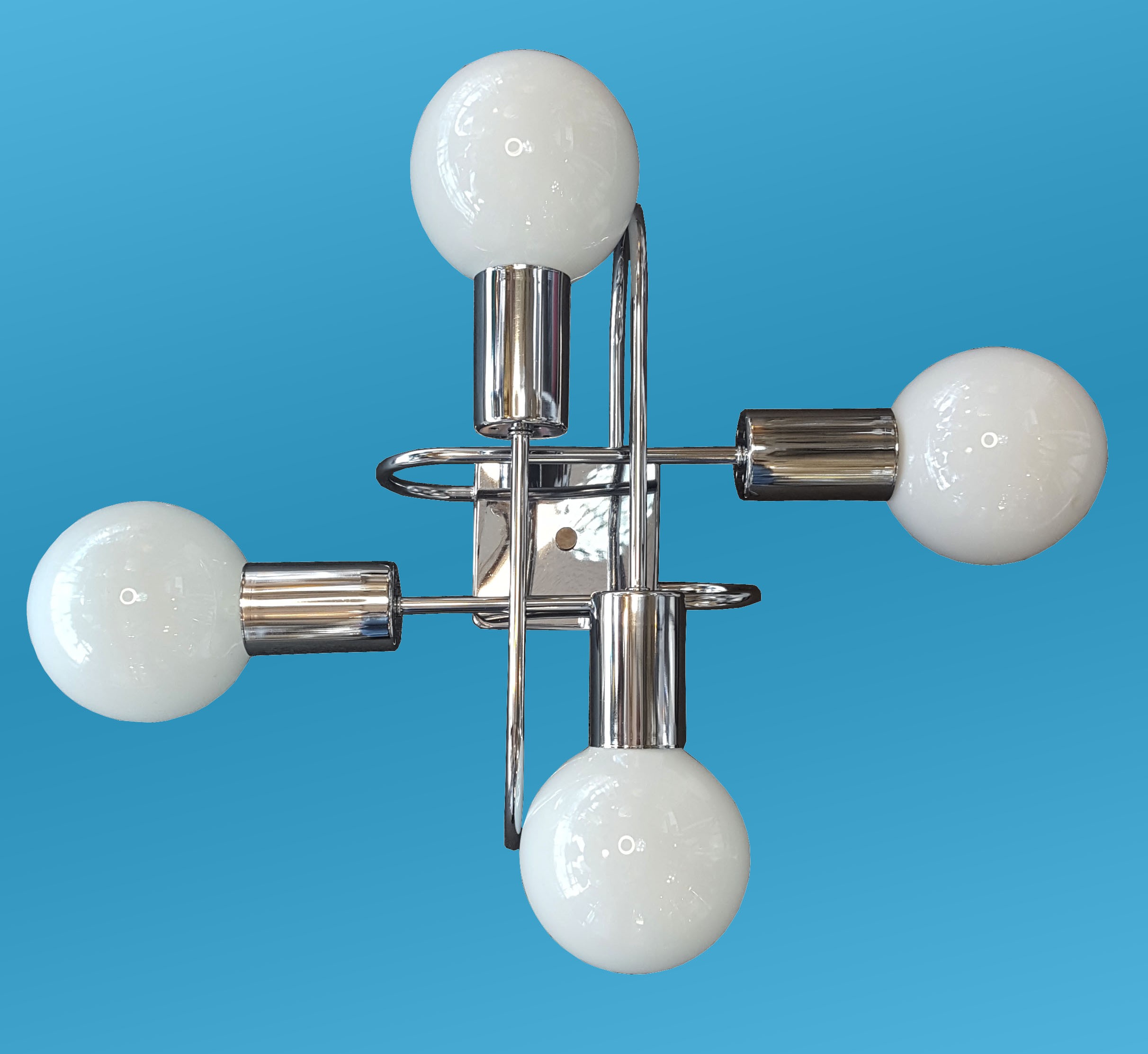 Retro chrome 2025 ceiling light