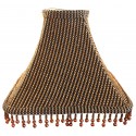 Soft Back Brown/Black Shade w/ Copper Color Beads - 4" x (11"x11") x 8 1/4"