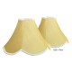 Silk Soft Back Beige Scallop Shades 5" x 15" x 11"- Price is per Pair