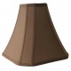Chocolate Brown Silk Soft Back (4" x 4")x(10" x 10") x 9 1/4" Shade