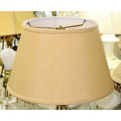 Beige Linen Hardback Lamp Shade - 8" x 12" x 7 1/2"