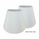 White Linen Hardback Shade Rolled Edge - 6" x 10" x 8 1/2" Price is for a Pair