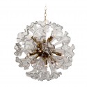 Murano Clear Glass Flower Sputnik Chandelier