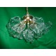 Halfmoon Murano Clear Glass Flower Sputnik Chandelier