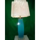 Blue Lucite Desk Lamp Pair