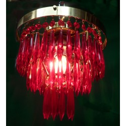 Red Ruby Crystal Chandelier
