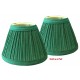 3"x6"x4 1/2" Green Pleated Clip on Shades Sold as a Pair
