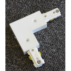 Track Lighting L Connector - White