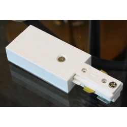 Track Lighting Live End Feed Connector - White